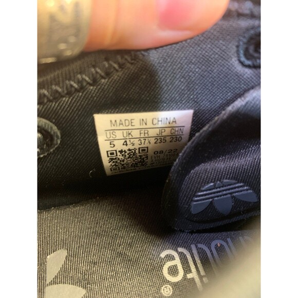 adidas adiFOM Q Yeezy Foam Runner Sneakers Black Carbon Gray M 5 W 7 EUC - Picture 11 of 12